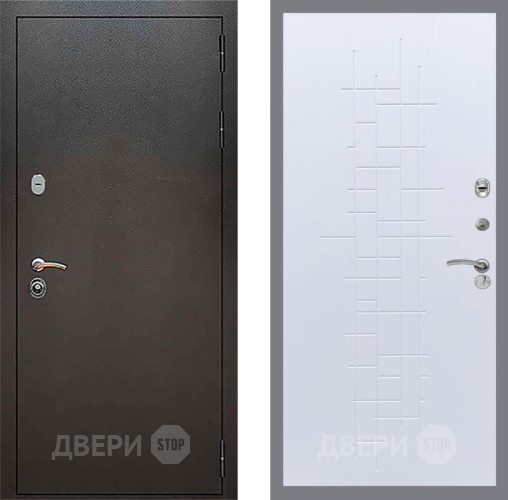 Дверь Рекс (REX) 5 Серебро Антик FL-289 Белый ясень в Голицыно