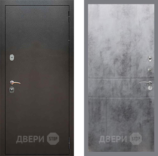 Дверь Рекс (REX) 5 Серебро Антик FL-290 Бетон темный в Голицыно