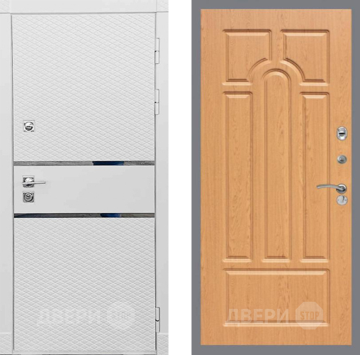 Входная металлическая Дверь Рекс (REX) 15 Силк Сноу FL-58 Дуб в Голицыно