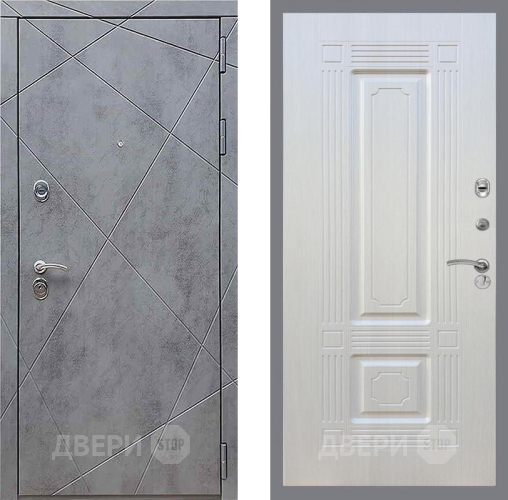 Входная металлическая Дверь Рекс (REX) 13 Бетон Темный FL-2 Лиственница беж в Голицыно