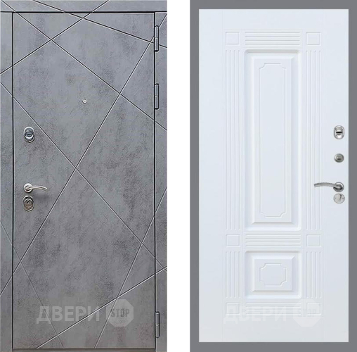 Входная металлическая Дверь Рекс (REX) 13 Бетон Темный FL-2 Силк Сноу в Голицыно