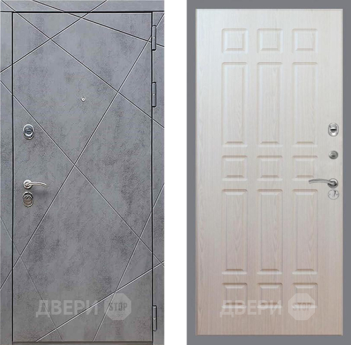 Входная металлическая Дверь Рекс (REX) 13 Бетон Темный FL-33 Беленый дуб в Голицыно
