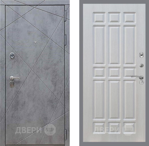 Входная металлическая Дверь Рекс (REX) 13 Бетон Темный FL-33 Лиственница беж в Голицыно