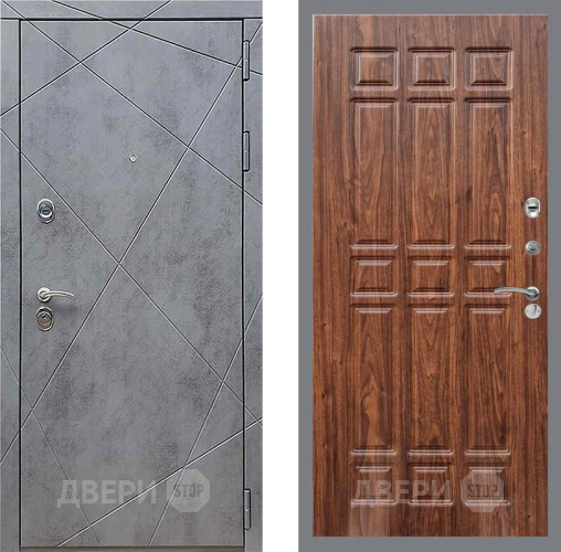 Входная металлическая Дверь Рекс (REX) 13 Бетон Темный FL-33 орех тисненый в Голицыно