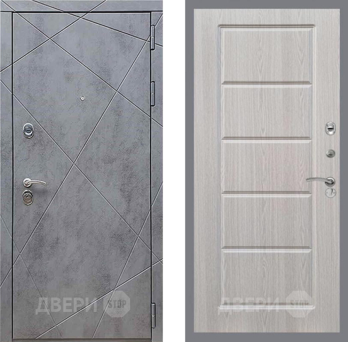 Входная металлическая Дверь Рекс (REX) 13 Бетон Темный FL-39 Беленый дуб в Голицыно