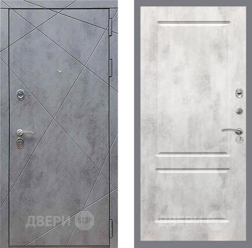 Входная металлическая Дверь Рекс (REX) 13 Бетон Темный FL-117 Бетон светлый в Голицыно