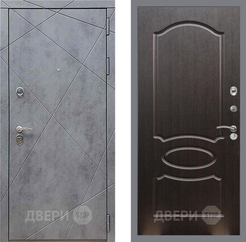 Входная металлическая Дверь Рекс (REX) 13 Бетон Темный FL-128 Венге светлый в Голицыно