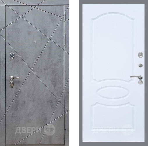 Дверь Рекс (REX) 13 Бетон Темный FL-128 Силк Сноу в Голицыно
