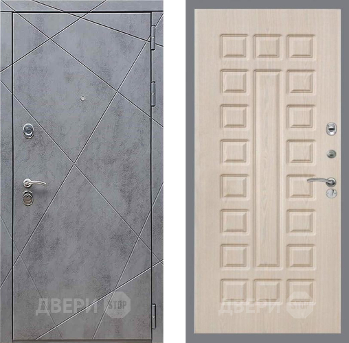 Входная металлическая Дверь Рекс (REX) 13 Бетон Темный FL-183 Беленый дуб в Голицыно