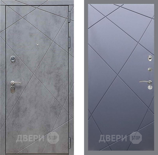 Дверь Рекс (REX) 13 Бетон Темный FL-291 Силк титан в Голицыно