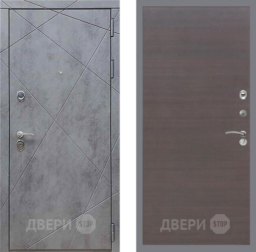 Входная металлическая Дверь Рекс (REX) 13 Бетон Темный GL венге поперечный в Голицыно