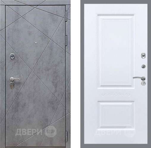 Входная металлическая Дверь Рекс (REX) 13 Бетон Темный Смальта Силк Сноу в Голицыно