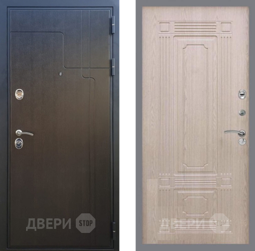 Входная металлическая Дверь Рекс (REX) Премиум-246 FL-2 Беленый дуб в Голицыно
