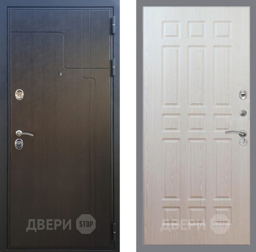 Входная металлическая Дверь Рекс (REX) Премиум-246 FL-33 Беленый дуб в Голицыно