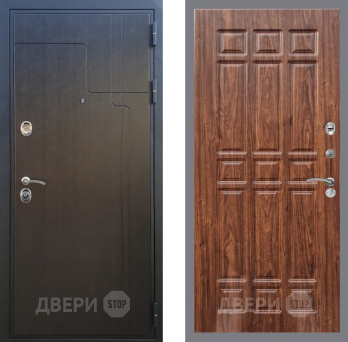 Входная металлическая Дверь Рекс (REX) Премиум-246 FL-33 орех тисненый в Голицыно
