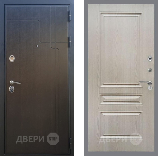 Входная металлическая Дверь Рекс (REX) Премиум-246 FL-243 Беленый дуб в Голицыно