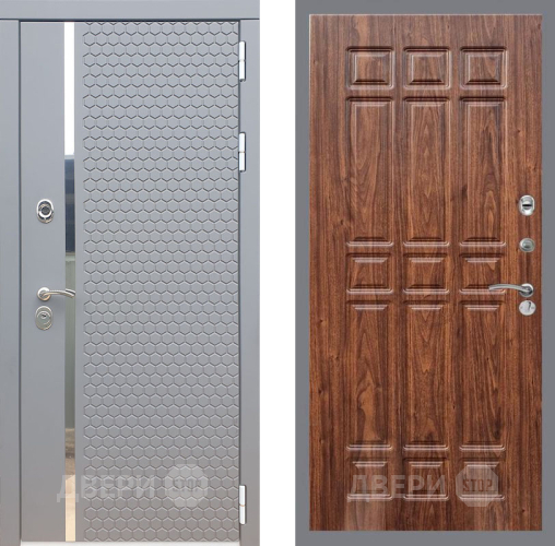 Входная металлическая Дверь Рекс (REX) 24 FL-33 орех тисненый в Голицыно
