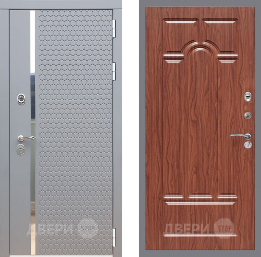 Входная металлическая Дверь Рекс (REX) 24 FL-58 орех тисненый в Голицыно