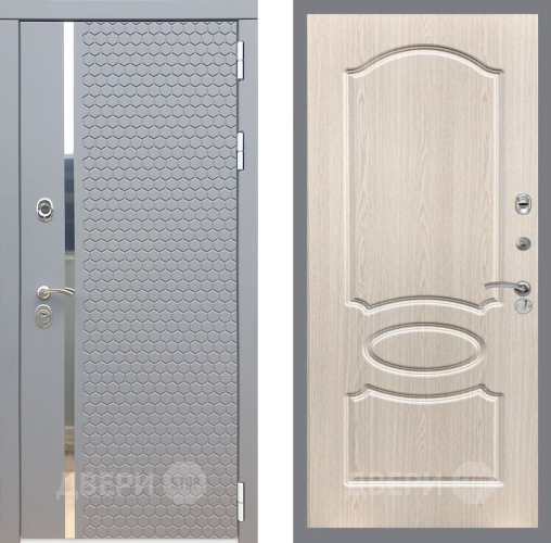 Входная металлическая Дверь Рекс (REX) 24 FL-128 Беленый дуб в Голицыно
