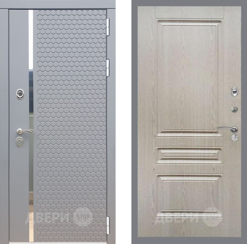 Входная металлическая Дверь Рекс (REX) 24 FL-243 Беленый дуб в Голицыно