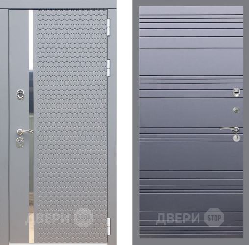 Входная металлическая Дверь Рекс (REX) 24 Line Силк титан в Голицыно