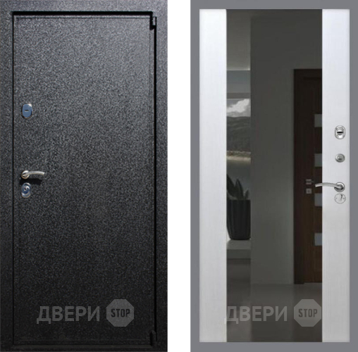 Дверь Рекс (REX) 3 СБ-16 Зеркало Белый ясень в Голицыно