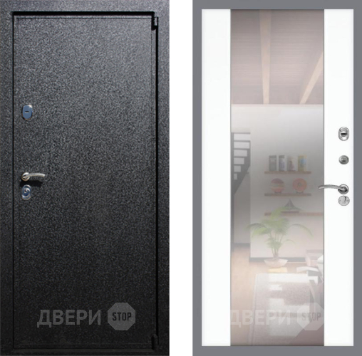 Входная металлическая Дверь Рекс (REX) 3 СБ-16 Зеркало Силк Сноу в Голицыно