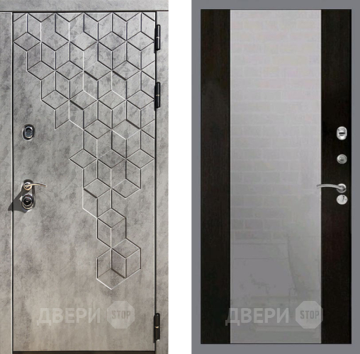 Входная металлическая Дверь Рекс (REX) 23 СБ-16 Зеркало Венге в Голицыно