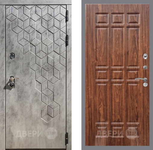Входная металлическая Дверь Рекс (REX) 23 FL-33 орех тисненый в Голицыно