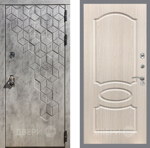 Входная металлическая Дверь Рекс (REX) 23 FL-128 Беленый дуб в Голицыно