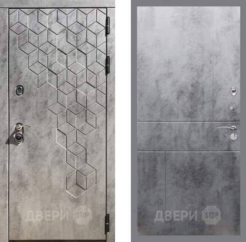 Входная металлическая Дверь Рекс (REX) 23 FL-290 Бетон темный в Голицыно
