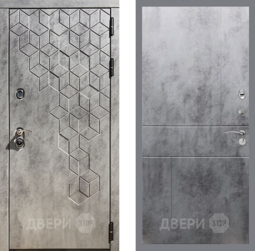 Входная металлическая Дверь Рекс (REX) 23 FL-290 Бетон темный в Голицыно