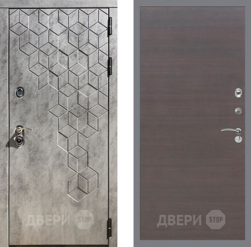 Входная металлическая Дверь Рекс (REX) 23 GL венге поперечный в Голицыно