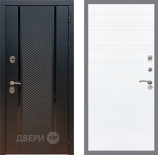 Входная металлическая Дверь Рекс (REX) 25 Line Силк Сноу в Голицыно