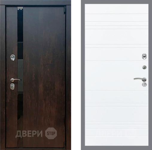 Входная металлическая Дверь Рекс (REX) 26 Line Силк Сноу в Голицыно