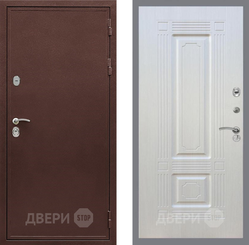 Входная металлическая Дверь Рекс (REX) 5 металл 3 мм FL-2 Лиственница беж в Голицыно