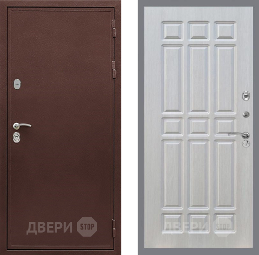 Входная металлическая Дверь Рекс (REX) 5 металл 3 мм FL-33 Лиственница беж в Голицыно