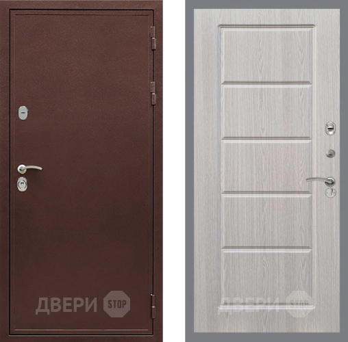 Входная металлическая Дверь Рекс (REX) 5 металл 3 мм FL-39 Беленый дуб в Голицыно