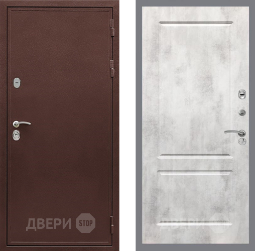 Дверь Рекс (REX) 5 металл 3 мм FL-117 Бетон светлый в Голицыно