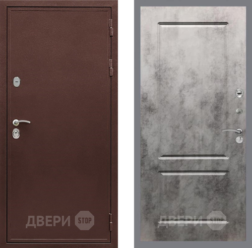 Дверь Рекс (REX) 5 металл 3 мм FL-117 Бетон темный в Голицыно