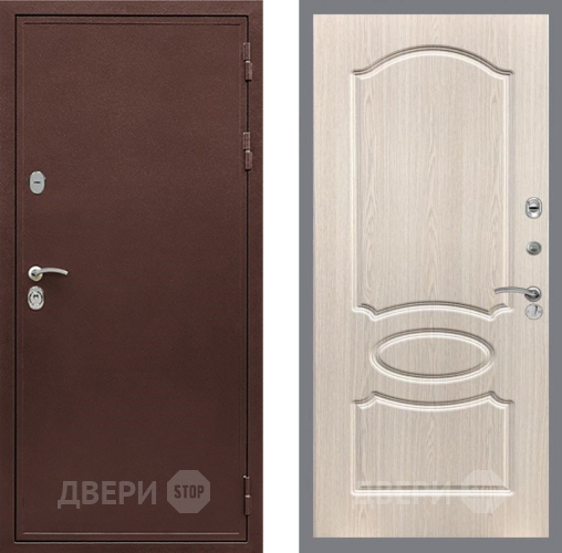 Дверь Рекс (REX) 5 металл 3 мм FL-128 Беленый дуб в Голицыно