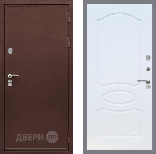 Дверь Рекс (REX) 5 металл 3 мм FL-128 Белый ясень в Голицыно