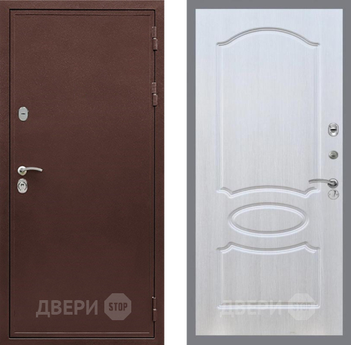 Входная металлическая Дверь Рекс (REX) 5 металл 3 мм FL-128 Лиственница беж в Голицыно