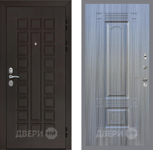 Входная металлическая Дверь Рекс (REX) Сенатор Cisa FL-2 Сандал грей в Голицыно