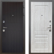 Входная металлическая Дверь Шелтер (SHELTER) Комфорт Черная шагрень 2 Сосна белая в Голицыно