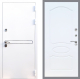 Входная металлическая Дверь Стоп Лайн Вайт ФЛ-128 Белый ясень в Голицыно