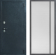 Входная металлическая Дверь Дверной континент ДК-70 Дизайн ФЛ-757 Черное Стекло Софт милк в Голицыно