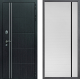 Входная металлическая Дверь Дверной континент Теплолюкс Дизайн ФЛ-757 Черное Стекло Софт милк в Голицыно