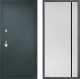 Дверь Дверной континент Рубикон Серебро Дизайн ФЛ-757 Черное Стекло Софт милк в Голицыно