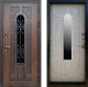 Входная металлическая Дверь Престиж TERMO с терморазрывом Лацио Дуб с окном и ковкой Бетон светлый в Голицыно